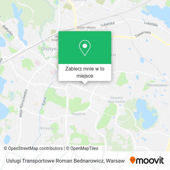 Mapa Usługi Transportowe Roman Bednarowicz