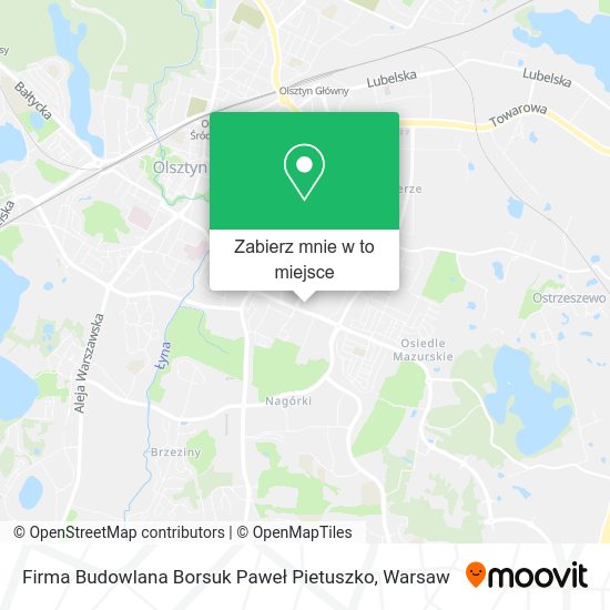 Mapa Firma Budowlana Borsuk Paweł Pietuszko