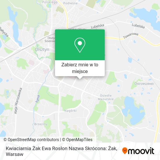 Mapa Kwiaciarnia Żak Ewa Rosłon Nazwa Skrócona: Żak