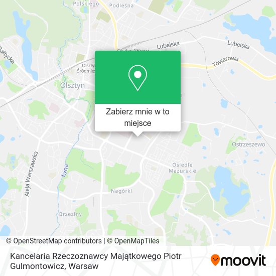 Mapa Kancelaria Rzeczoznawcy Majątkowego Piotr Gulmontowicz