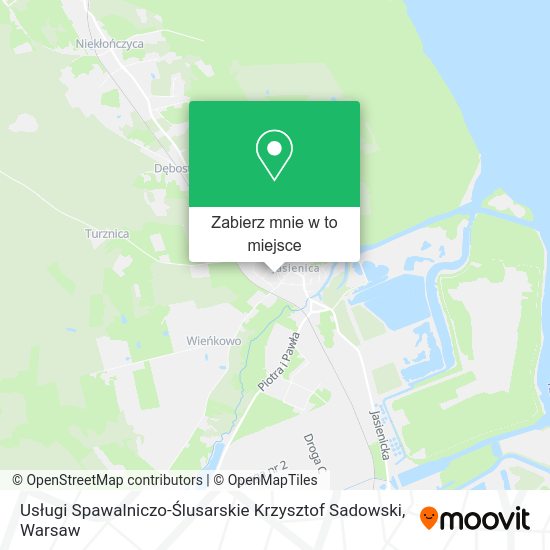 Mapa Usługi Spawalniczo-Ślusarskie Krzysztof Sadowski