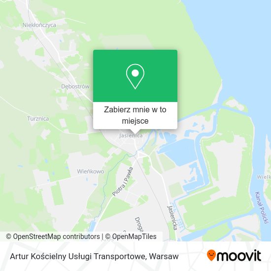 Mapa Artur Kościelny Usługi Transportowe