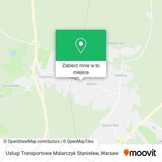 Mapa Usługi Transportowe Malarczyk Stanisław