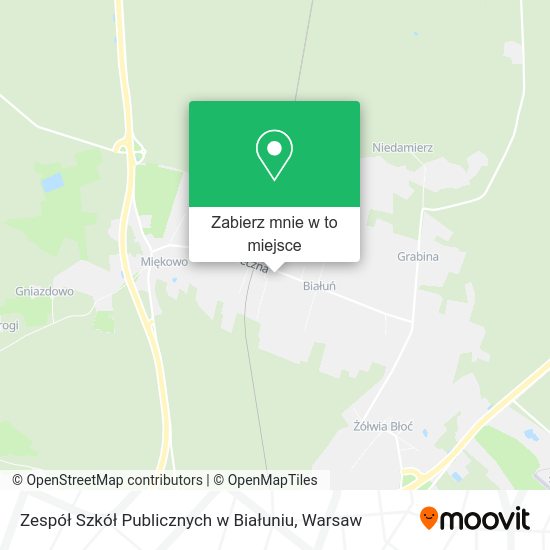 Mapa Zespół Szkół Publicznych w Białuniu