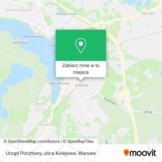 Mapa Urząd Pocztowy, ulica Kolejowa