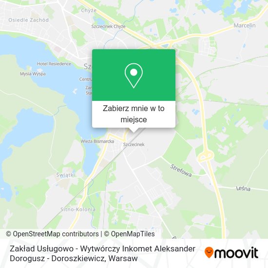 Mapa Zakład Usługowo - Wytwórczy Inkomet Aleksander Dorogusz - Doroszkiewicz