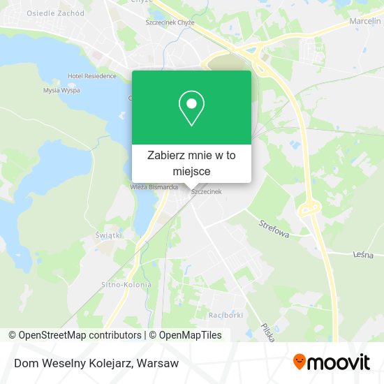 Mapa Dom Weselny Kolejarz