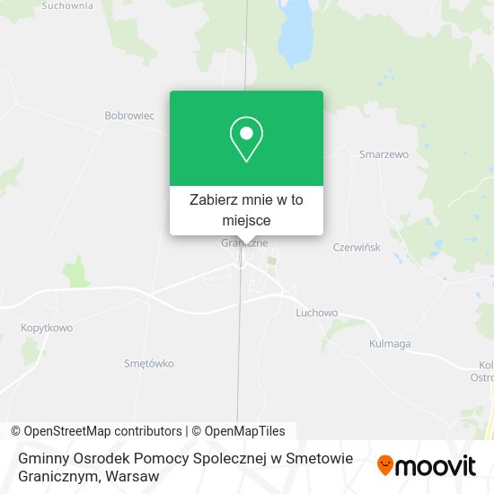 Mapa Gminny Osrodek Pomocy Spolecznej w Smetowie Granicznym