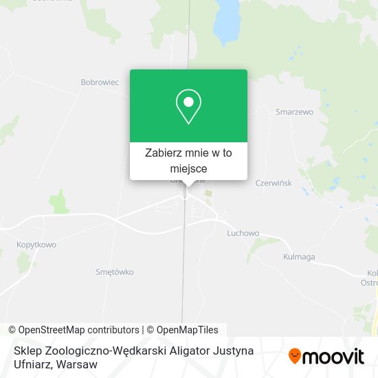 Mapa Sklep Zoologiczno-Wędkarski Aligator Justyna Ufniarz