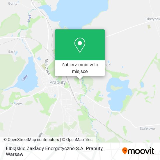 Mapa Elbląskie Zakłady Energetyczne S.A. Prabuty