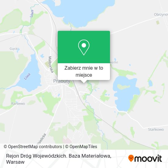 Mapa Rejon Dróg Wojewódzkich. Baza Materiałowa