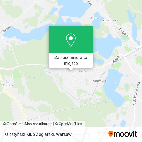 Mapa Olsztyński Klub Żeglarski