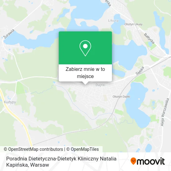 Mapa Poradnia Dietetyczna-Dietetyk Kliniczny Natalia Kapińska