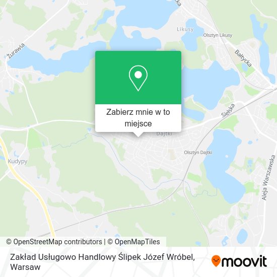 Mapa Zakład Usługowo Handlowy Ślipek Józef Wróbel