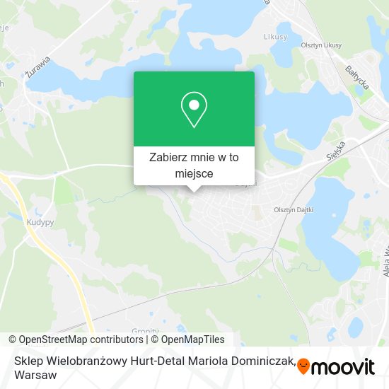 Mapa Sklep Wielobranżowy Hurt-Detal Mariola Dominiczak