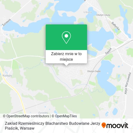 Mapa Zakład Rzemieślniczy Blacharstwo Budowlane Jerzy Piaścik