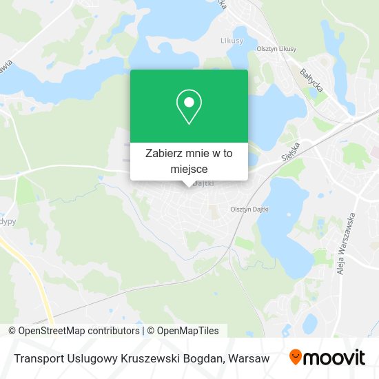 Mapa Transport Uslugowy Kruszewski Bogdan