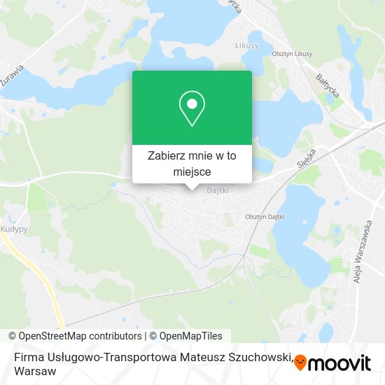 Mapa Firma Usługowo-Transportowa Mateusz Szuchowski