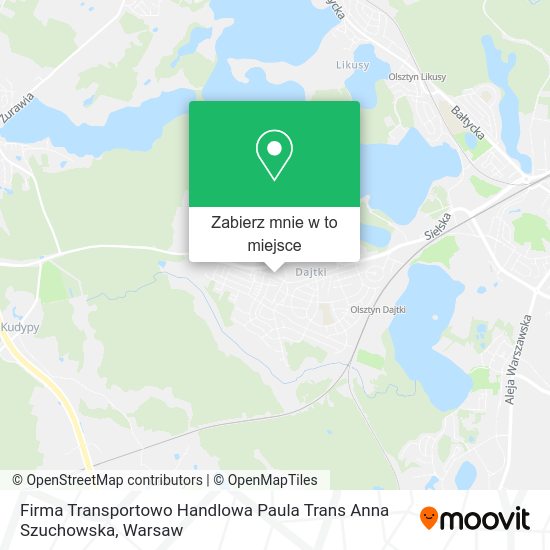 Mapa Firma Transportowo Handlowa Paula Trans Anna Szuchowska