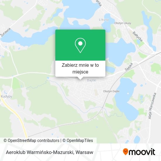 Mapa Aeroklub Warmińsko-Mazurski