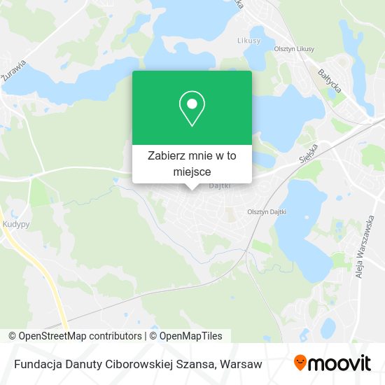 Mapa Fundacja Danuty Ciborowskiej Szansa