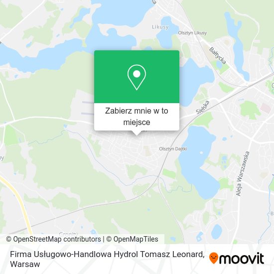 Mapa Firma Usługowo-Handlowa Hydrol Tomasz Leonard