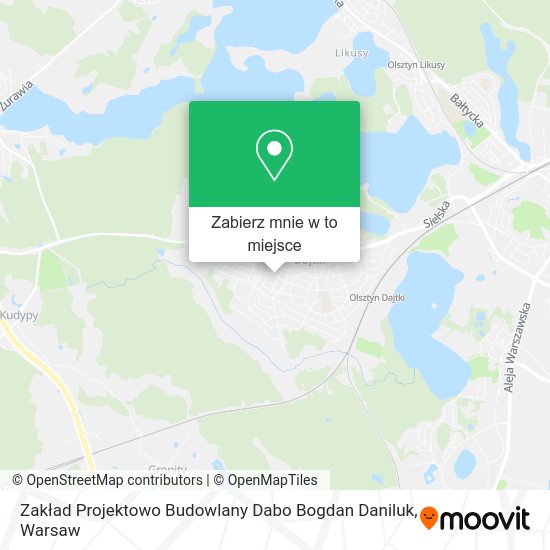 Mapa Zakład Projektowo Budowlany Dabo Bogdan Daniluk