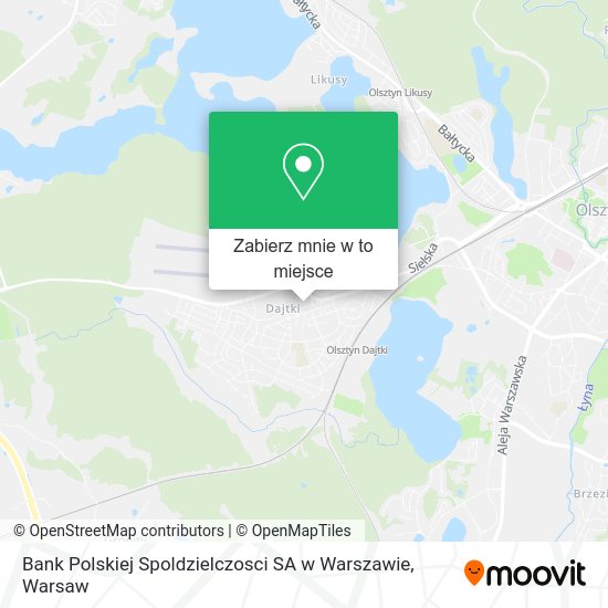 Mapa Bank Polskiej Spoldzielczosci SA w Warszawie