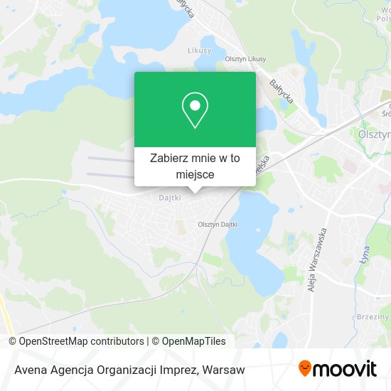 Mapa Avena Agencja Organizacji Imprez