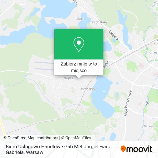 Mapa Biuro Usługowo Handlowe Gab Met Jurgielewicz Gabriela