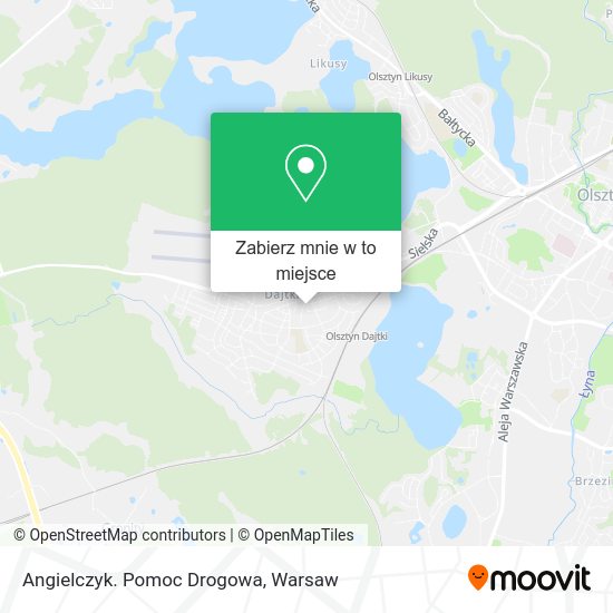 Mapa Angielczyk. Pomoc Drogowa