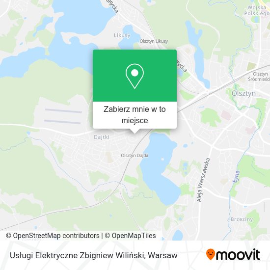 Mapa Usługi Elektryczne Zbigniew Wiliński