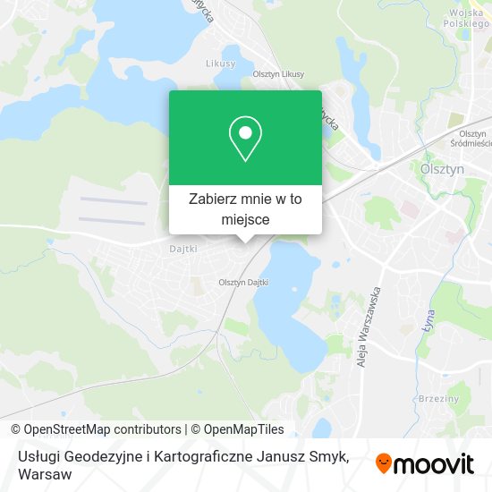 Mapa Usługi Geodezyjne i Kartograficzne Janusz Smyk