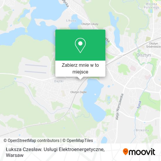 Mapa Łuksza Czesław. Usługi Elektroenergetyczne