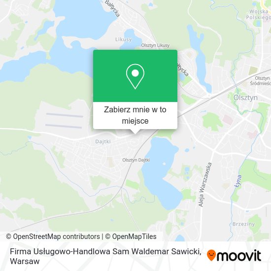 Mapa Firma Usługowo-Handlowa Sam Waldemar Sawicki