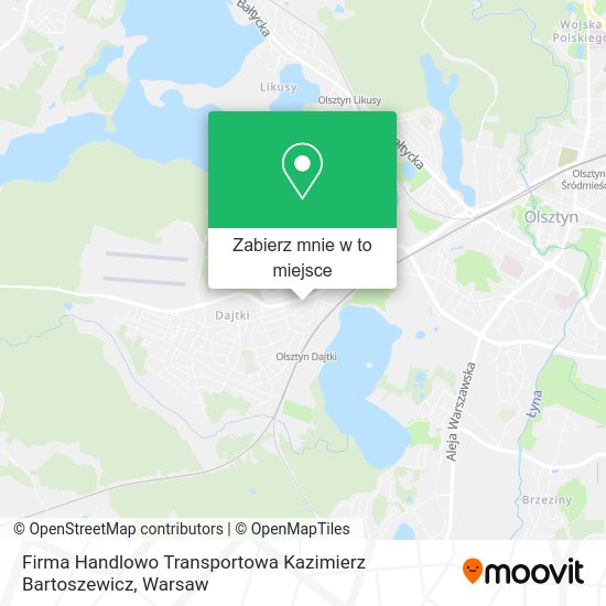 Mapa Firma Handlowo Transportowa Kazimierz Bartoszewicz