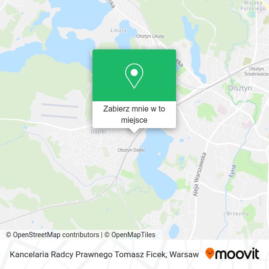 Mapa Kancelaria Radcy Prawnego Tomasz Ficek