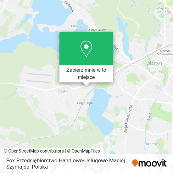Mapa Fox Przedsiębiorstwo Handlowo-Usługowe Maciej Szymajda