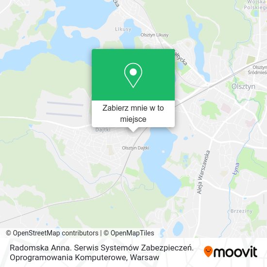 Mapa Radomska Anna. Serwis Systemów Zabezpieczeń. Oprogramowania Komputerowe