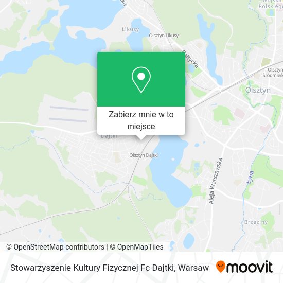 Mapa Stowarzyszenie Kultury Fizycznej Fc Dajtki