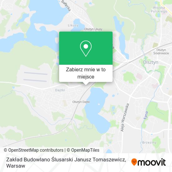 Mapa Zakład Budowlano Ślusarski Janusz Tomaszewicz