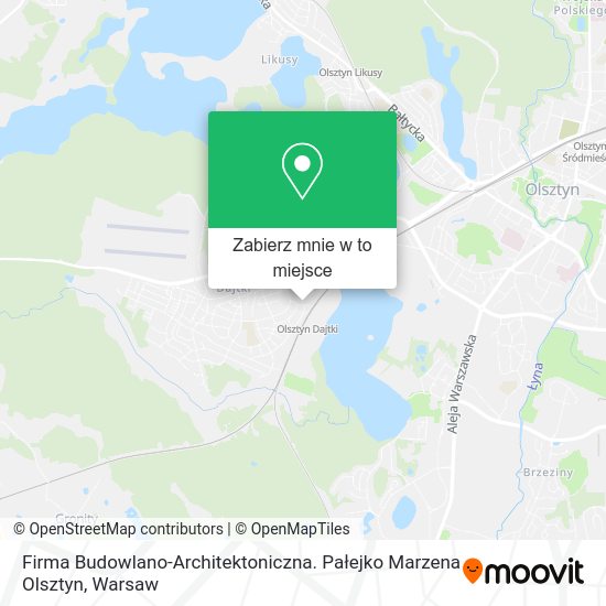 Mapa Firma Budowlano-Architektoniczna. Pałejko Marzena Olsztyn