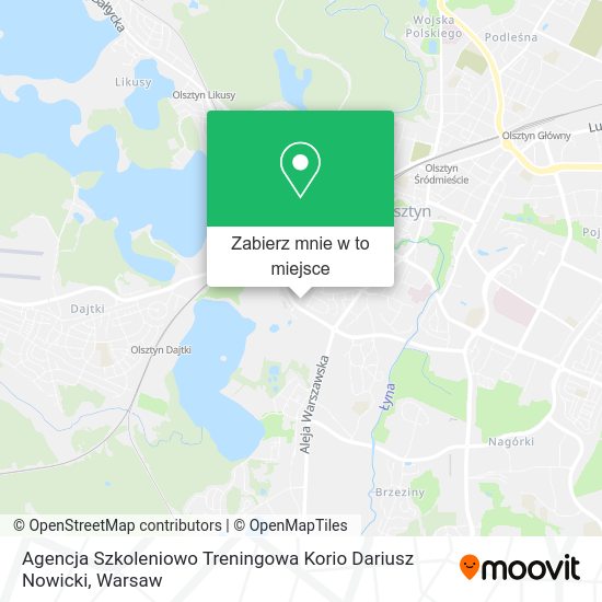 Mapa Agencja Szkoleniowo Treningowa Korio Dariusz Nowicki