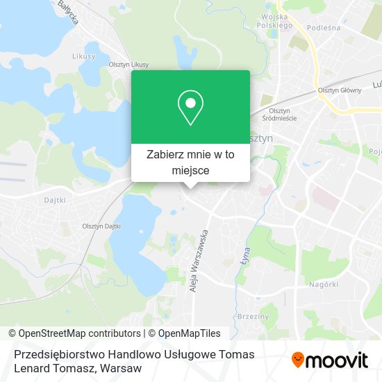 Mapa Przedsiębiorstwo Handlowo Usługowe Tomas Lenard Tomasz