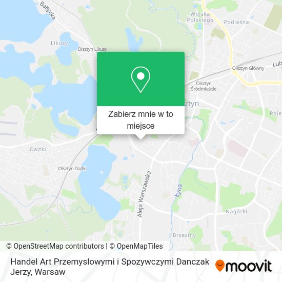 Mapa Handel Art Przemyslowymi i Spozywczymi Danczak Jerzy