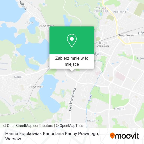 Mapa Hanna Frąckowiak Kancelaria Radcy Prawnego