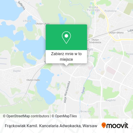 Mapa Frąckowiak Kamil. Kancelaria Adwokacka