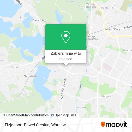 Mapa Fizjosport Paweł Ciesiun