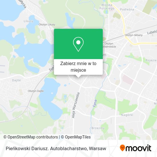 Mapa Pieńkowski Dariusz. Autoblacharstwo