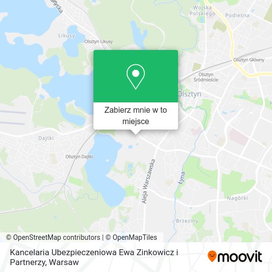 Mapa Kancelaria Ubezpieczeniowa Ewa Zinkowicz i Partnerzy